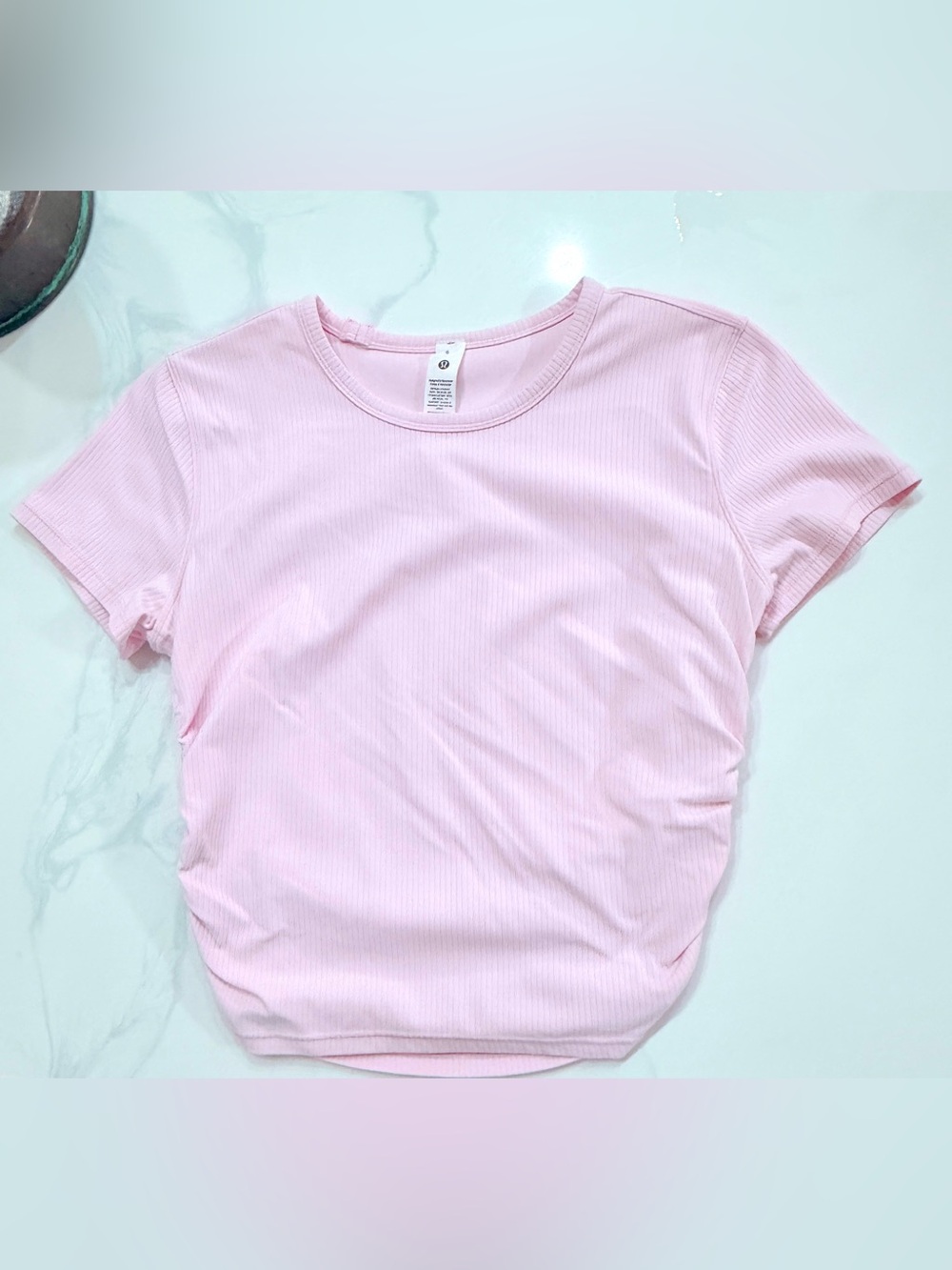 NWOT Lululemon Strawberry Milkshake All it takes Ruched Tee.
